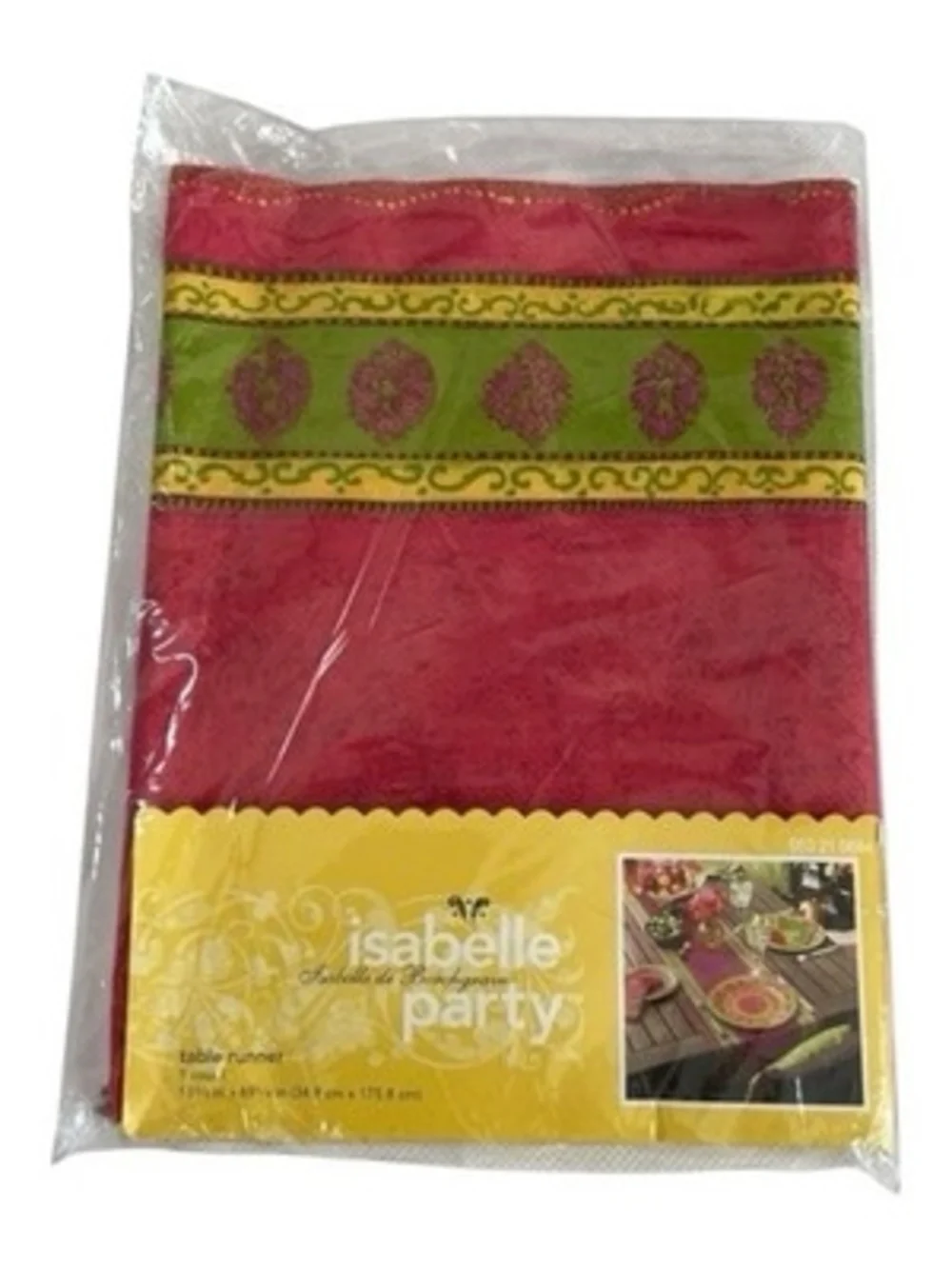 Isabelle de Borchgrave Party Table Runner Target 2008 Boho Damask NIP Rare
